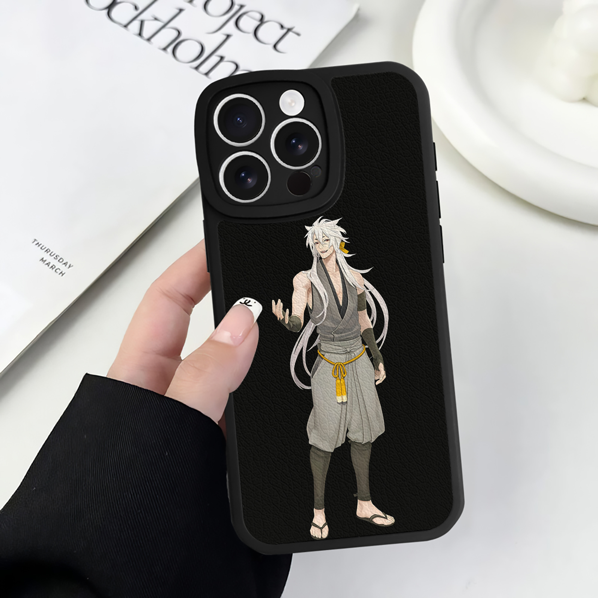 （画像用） 刀剣乱舞 Touken Ranbu 【iPhone 16シリーズ対応】シリコンスマホケース（レザー調） 材質：シリコン